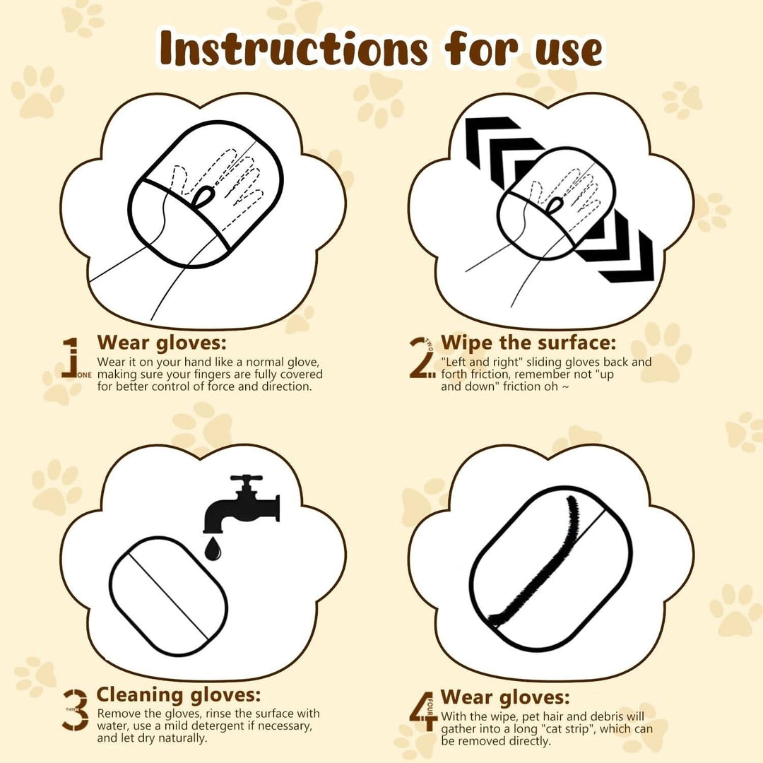 🔥BUY 1 GET 1 FREE🔥🐾🧤 Pet Hair Remover Electrostatic Gloves – Double-Sided Efficient, Soft Silicone & Washable Reusable (Versatile Home+Car)!