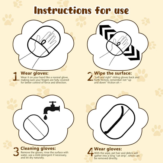 🐾🧤 Pet Hair Remover Electrostatic Gloves – Double-Sided Efficient, Soft Silicone & Washable Reusable (Versatile Home+Car)!