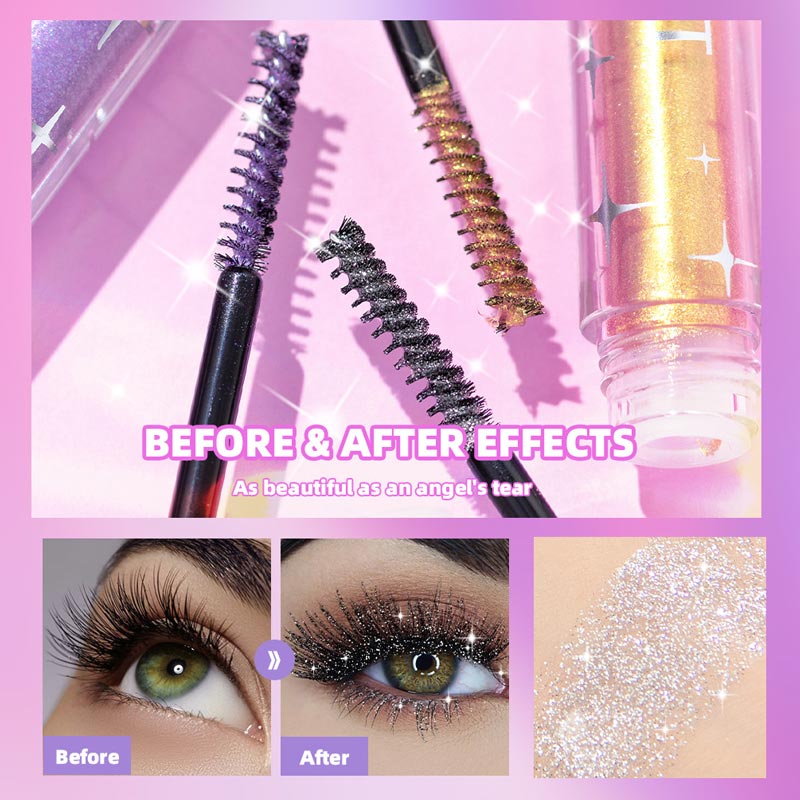 ✨Limited Sale 50% OFF✨Waterproof Diamond Glitter Mascara - Long-lasting Curl, Sparkling Shine, Create Captivating Eyes!