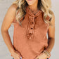 Button Mix Washed Henley Tank