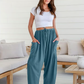 Summer Hot Sale 49% OFF👖Women's Linen Wide Leg Pants with Pockets