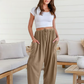 Summer Hot Sale 49% OFF👖Women's Linen Wide Leg Pants with Pockets