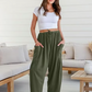 Summer Hot Sale 49% OFF👖Women's Linen Wide Leg Pants with Pockets