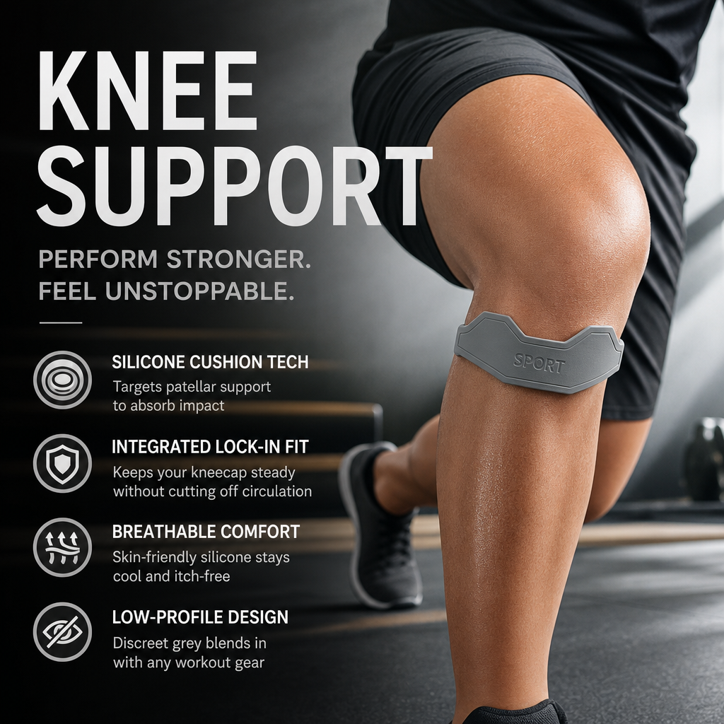 Health Every Day🏃‍♀️Silicone Patellar Tendon Support Strap