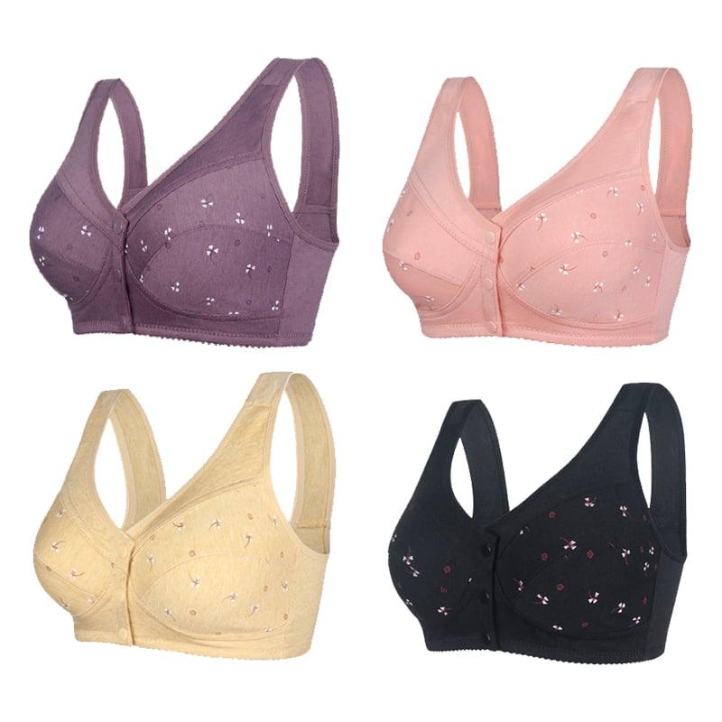 🔥Buy 2 get 1 free (3pcs)🔥Design for Senior Front Closure Cotton Bra