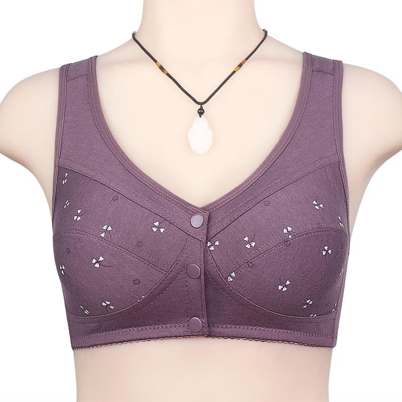 🔥Buy 2 get 1 free (3pcs)🔥Design for Senior Front Closure Cotton Bra