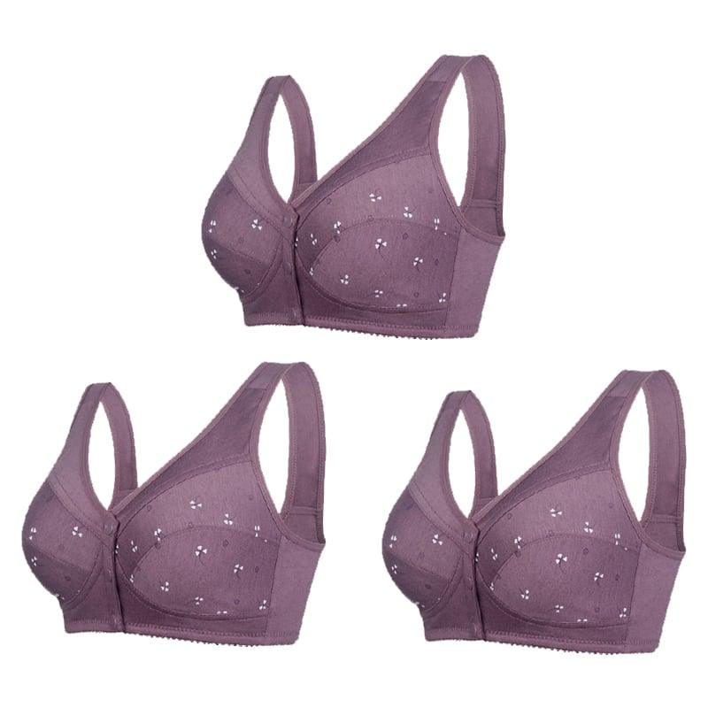 🔥Buy 2 get 1 free (3pcs)🔥Design for Senior Front Closure Cotton Bra