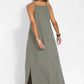 🔥Summer Hot Sale 60% OFF🔥Women's Casual Solid Color Halter Sleeveless Linen Dress
