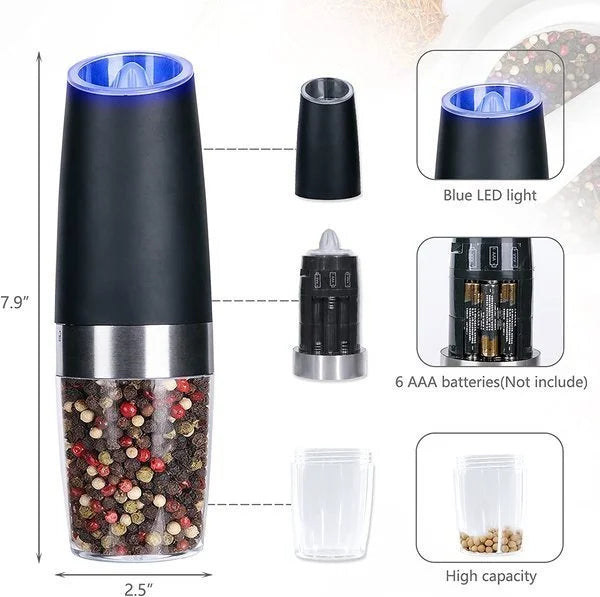 🧂Last Day 50% OFF🔥Automatic electric salt and pepper mill with gravity sensor