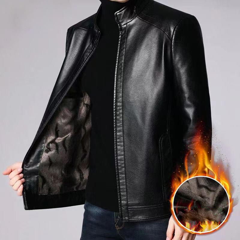 Men's classic leather jacket