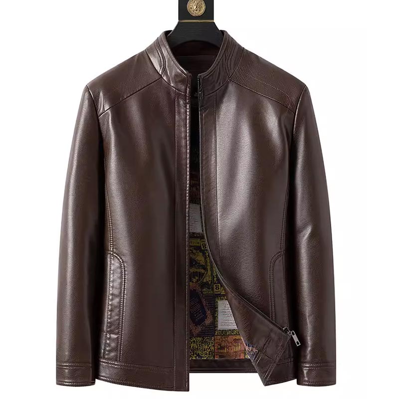 Men's classic leather jacket