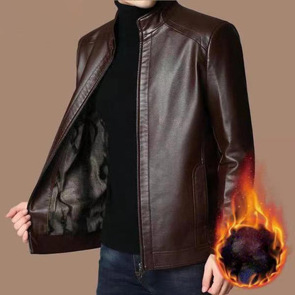 Men's classic leather jacket