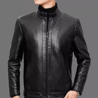 Men's classic leather jacket