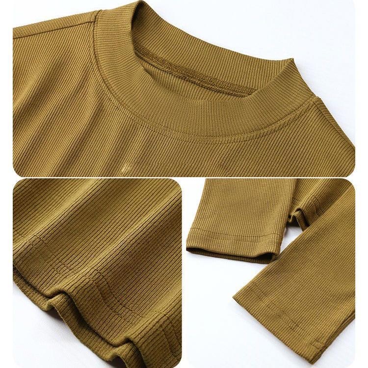 Gift for Women! Fashionable Stretchy Slim Stand-collar Base Shirt