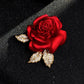 High-Quality Enameled Rose Brooch For Mum Or Wife