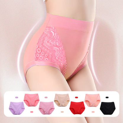 🔥2024 Plus Size Leak Proof Cotton High Waist Panties👍