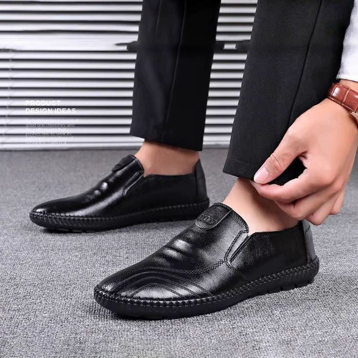 Men's Soft Leather Shoes Casual Loafers