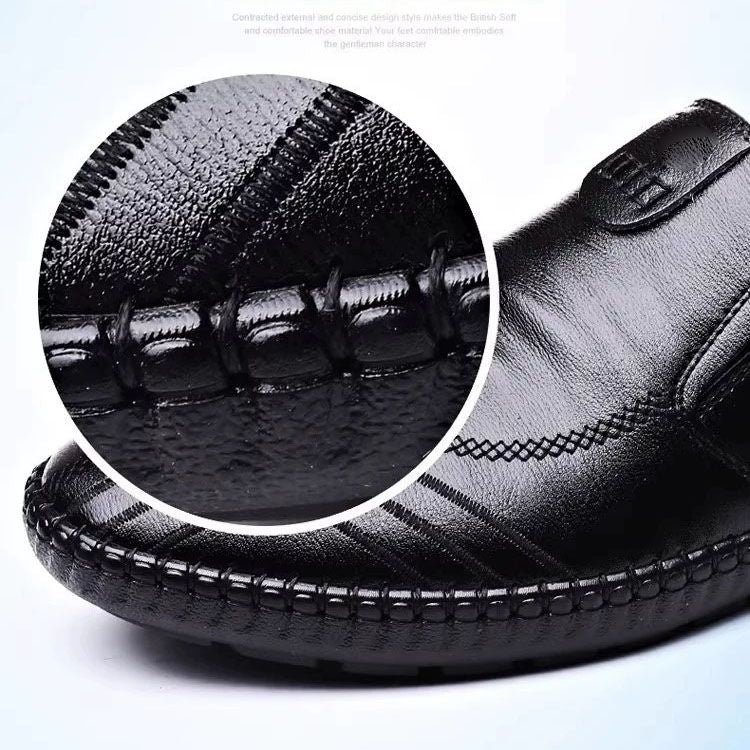 Men's Soft Leather Shoes Casual Loafers