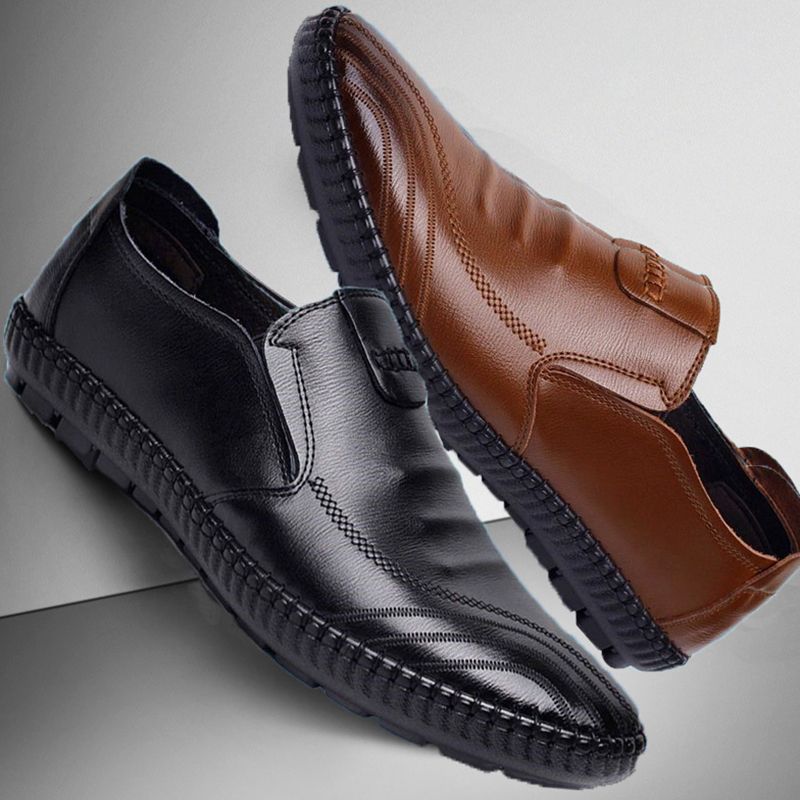 Men's Soft Leather Shoes Casual Loafers