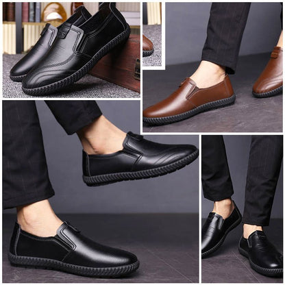 Men's Soft Leather Shoes Casual Loafers