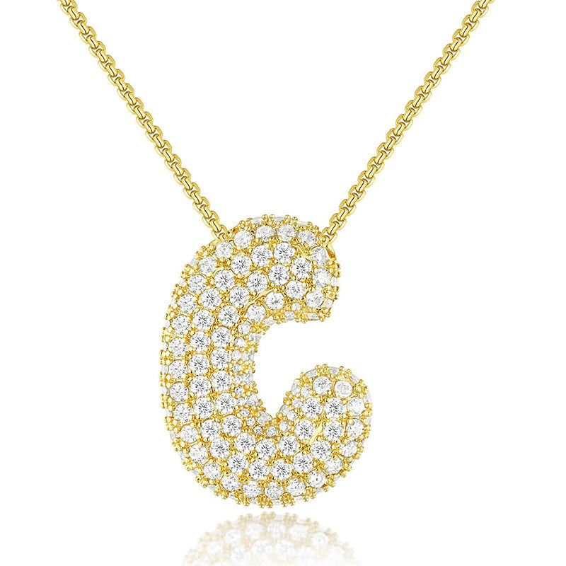 Luxury Bubble Alphabet Necklace