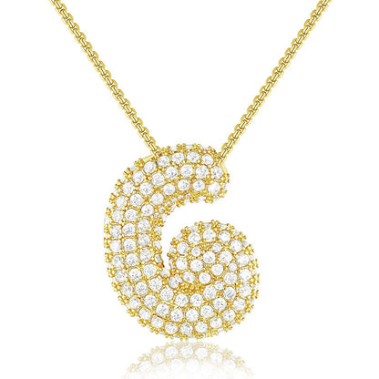 Luxury Bubble Alphabet Necklace