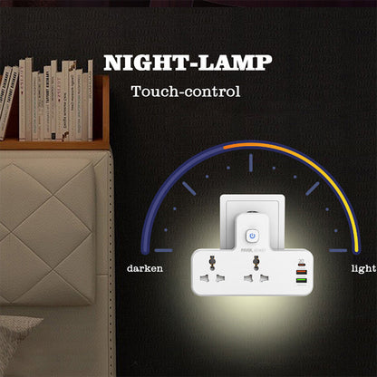 Universal Power Socket Converter With Night Lamp