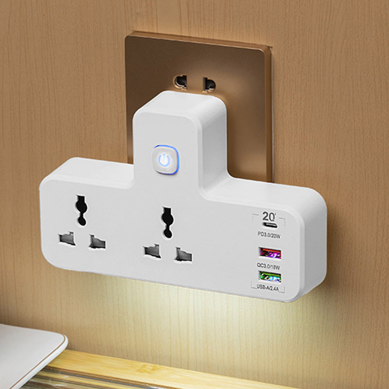 Universal Power Socket Converter With Night Lamp