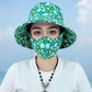 🔥Hot Sale 80% off🔥Floral Large Brimmed Sun Hat with Mask