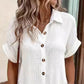 💝Women's Buttoned Short Sleeve Pocket Casual Shirt Dress