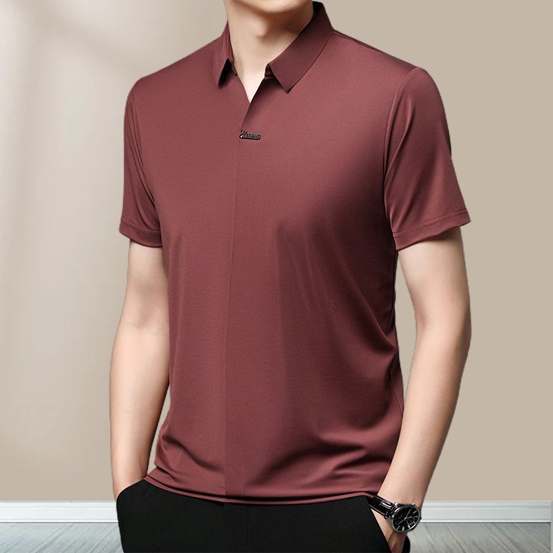 🎁Hot Sale 50% OFF⏳Men’s Casual Lapel Breathable Wrinkle-free T-shirt