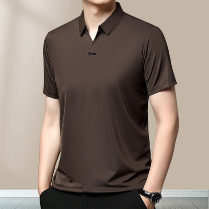 🎁Hot Sale 50% OFF⏳Men’s Casual Lapel Breathable Wrinkle-free T-shirt