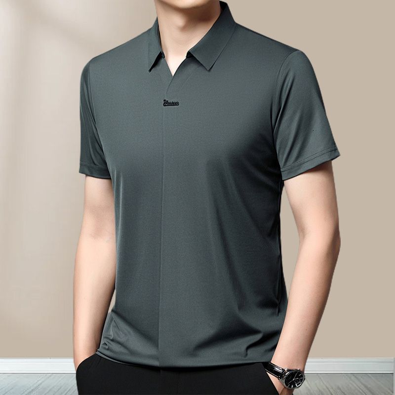 🎁Hot Sale 50% OFF⏳Men’s Casual Lapel Breathable Wrinkle-free T-shirt