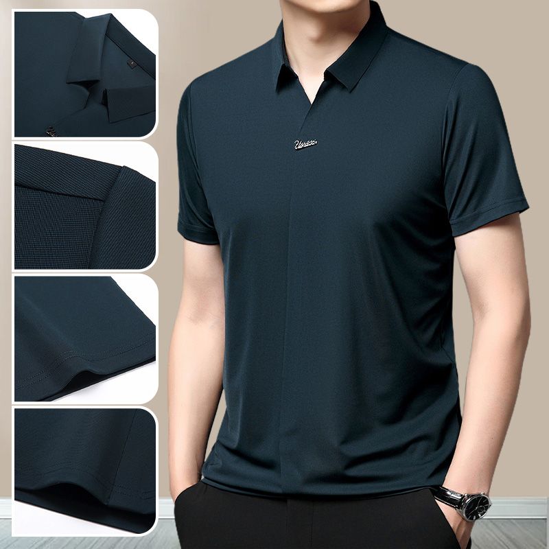 🎁Hot Sale 50% OFF⏳Men’s Casual Lapel Breathable Wrinkle-free T-shirt