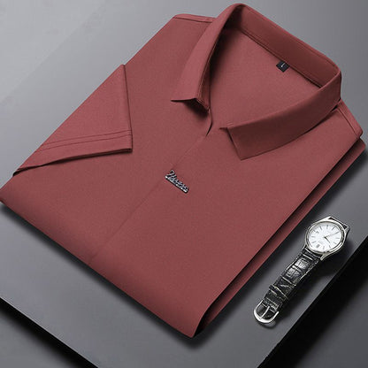 🎁Hot Sale 50% OFF⏳Men’s Casual Lapel Breathable Wrinkle-free T-shirt