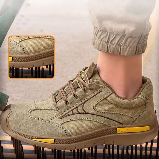 Men's Lightweight Breathable Steel Toe Walking Shoes