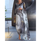 🔥Last day for 70% off🔥Elegant Chiffon Marbleized Print Dress