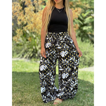 Women's Printed Wide Leg Pants（50% OFF）