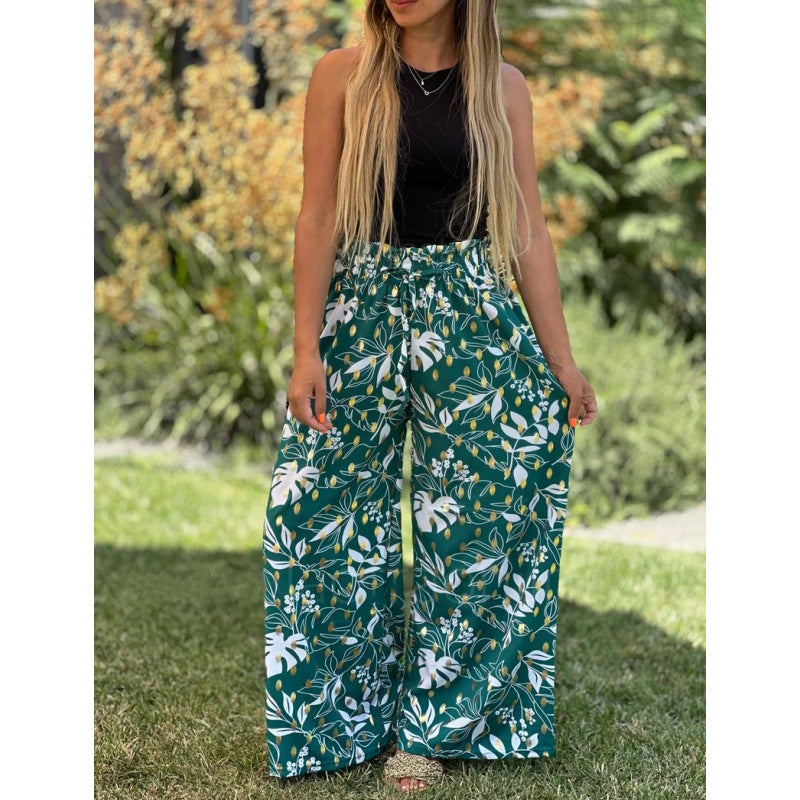 Women's Printed Wide Leg Pants（50% OFF）