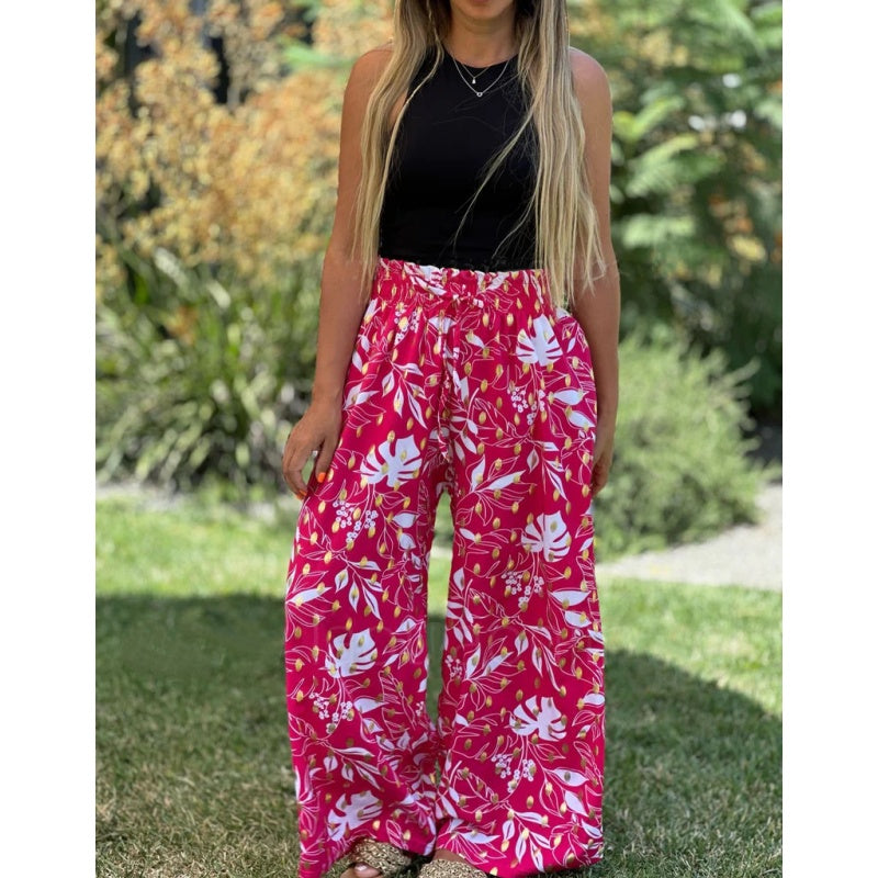 Women's Printed Wide Leg Pants（50% OFF）