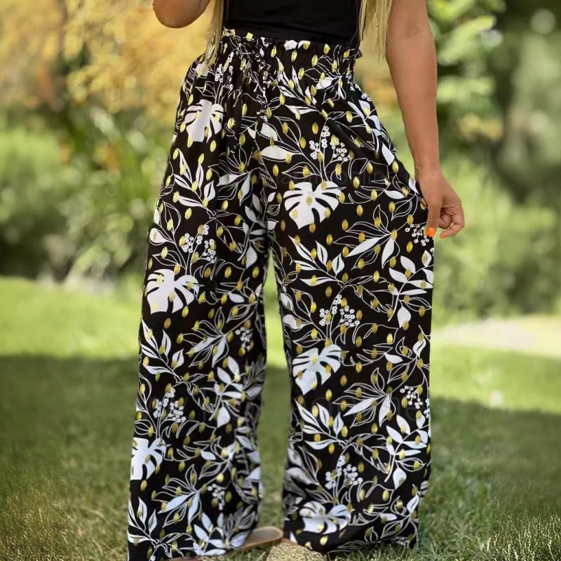 Women's Printed Wide Leg Pants（50% OFF）