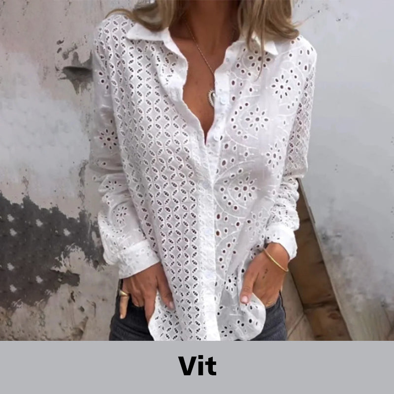 Hand-carved feature cutout shirt