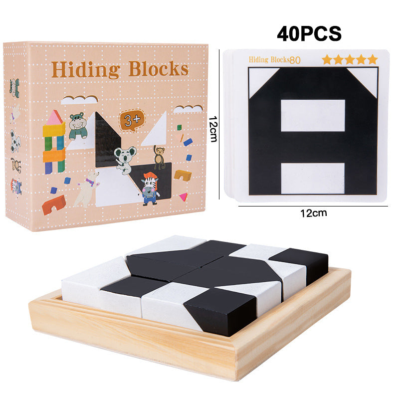 🎁Early Xmas Sale - 49% OFF🎅Creative Black & White Block Puzzles Set for Kids