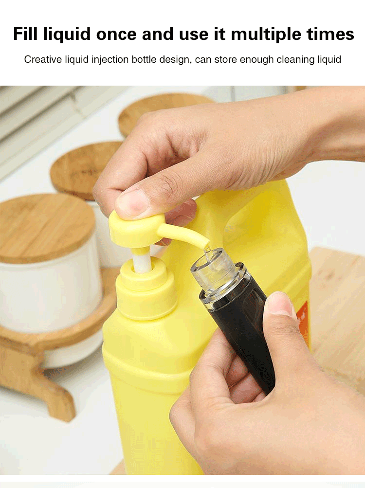 Automatic liquid-adding multifunctional pot scrubbing brush