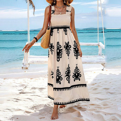 💕HOT SALE 50% OFF💕Women’s Summer Print Sleeveless Flowy Long Dress