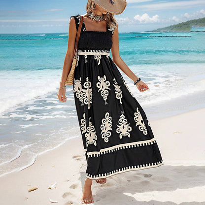 💕HOT SALE 50% OFF💕Women’s Summer Print Sleeveless Flowy Long Dress