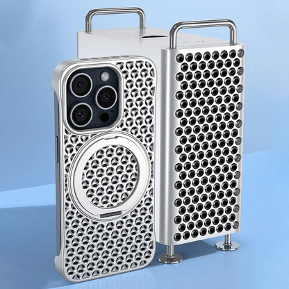 Honeycomb Heat Dissipation Case with Kickstand for iPhone