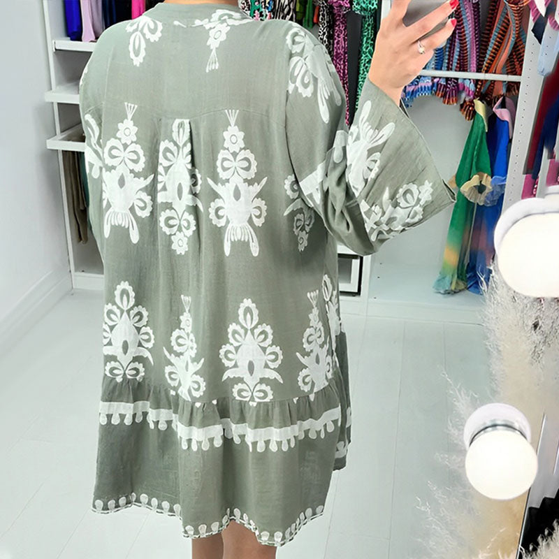 💕Hot Sale58% Off💕V Neck Button-Down Babydoll Dress