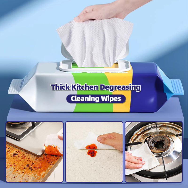 Strong thick kitchen degreasing cleaning wipes