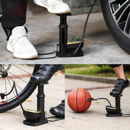 Bicycle Air Pump with Pressure Gauge